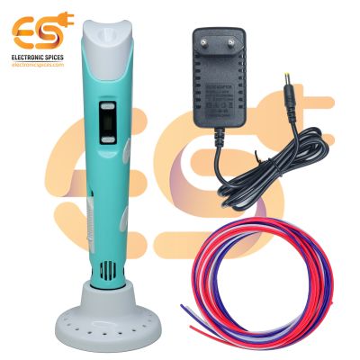 3D Printing Pen with LCD Display & 3 Meter Each PLA Filament Refills & Adapter